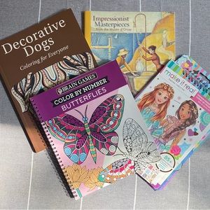 ✍️ 🖼️ Lot of Four Coloring / Drawing Books